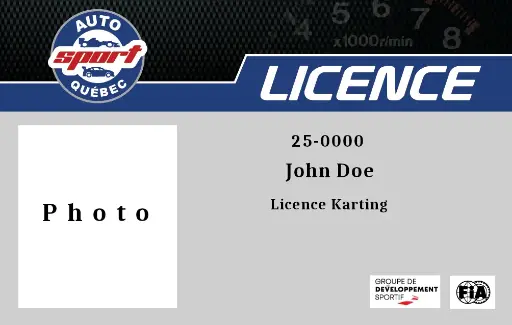 Karting driving license